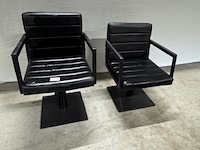 2x kappersstoel, alpeda, tempo, zwart - afbeelding 1 van  7