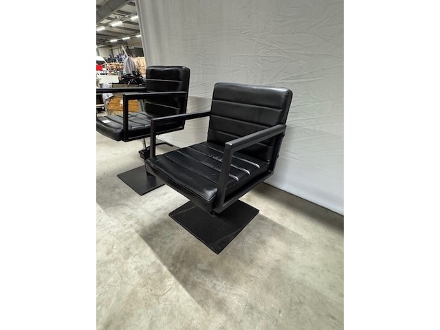 2x kappersstoel, alpeda, tempo, zwart - afbeelding 2 van  7