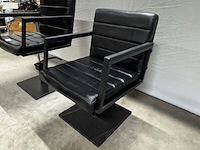 2x kappersstoel, alpeda, tempo, zwart - afbeelding 2 van  7