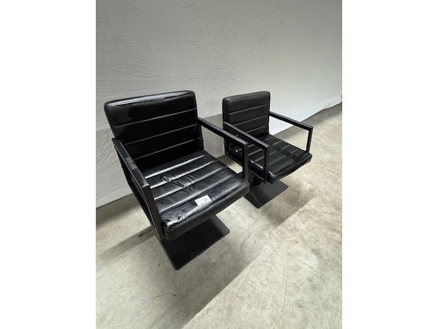 2x kappersstoel, alpeda, tempo, zwart - afbeelding 4 van  7