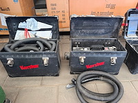 2x kerstar professionele stofafzuig-/industriële stofzuigerunit met slangen