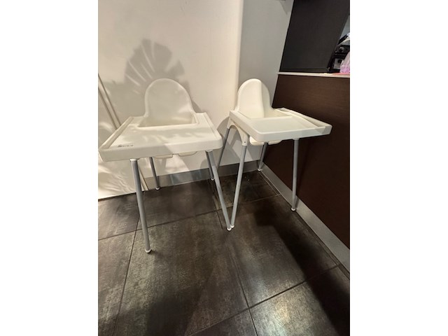 2x kinderstoel, ikea, wit - afbeelding 1 van  2