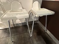 2x kinderstoel, ikea, wit - afbeelding 1 van  2