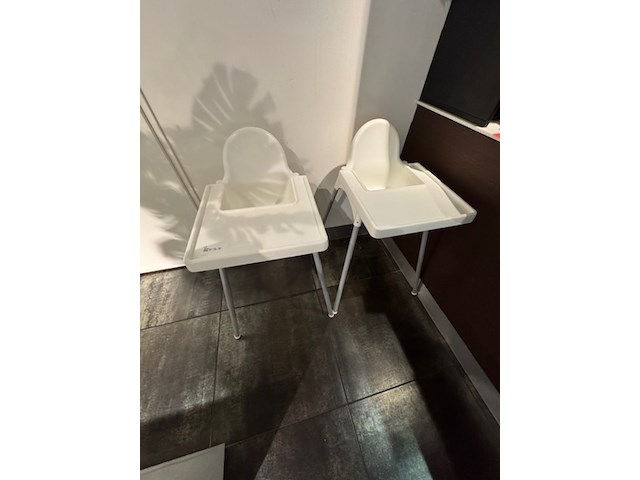 2x kinderstoel, ikea, wit - afbeelding 2 van  2