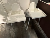 2x kinderstoel, ikea, wit - afbeelding 2 van  2