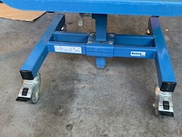 2x kleine instelbare bijzet tafel fetac, 3280, blauw, bouwjaar 2017 - afbeelding 2 van  2