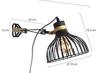 2x klemspot dunbar anne light, 3093zw, zwart, goud, bouwjaar 2025, nieuw in doos - afbeelding 4 van  8