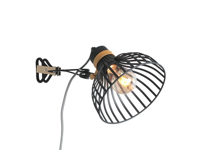 2x klemspot dunbar anne light, 3093zw, zwart, goud, bouwjaar 2025, nieuw in doos - afbeelding 3 van  8