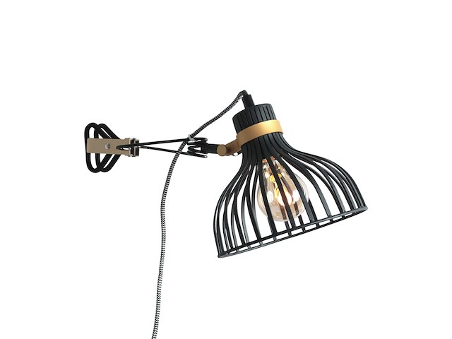 2x klemspot dunbar, anne light, 3093zw, zwart goud, nieuw in doos - afbeelding 1 van  6