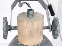 2x klemspot en wandlamp e27 fitting, mexlite, gearwood 2752gr, grijs, 2026 - afbeelding 4 van  5