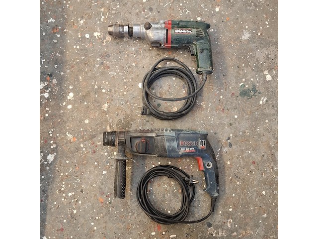 2x klopboormachine, bosch en metabo - afbeelding 1 van  12