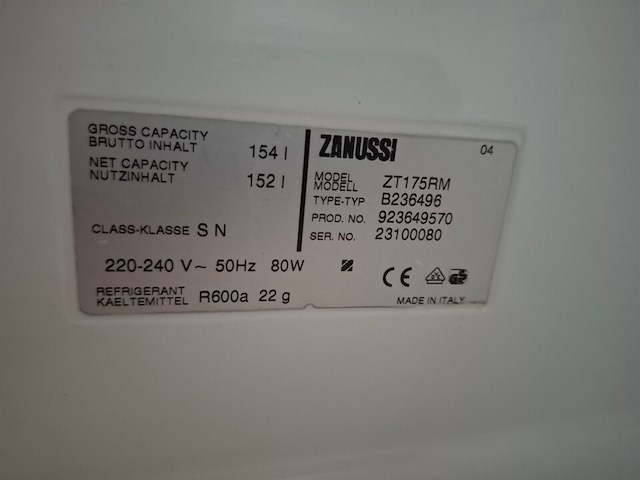 2x koelkast, tafelmodel aeg en zanussi, santo en zt175rm - afbeelding 7 van  7