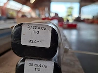 2x koker a 5 kilo tig laselektrode lincoln, 20.25.4cu tig - afbeelding 2 van  4