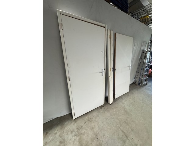 2x kozijn met stompe deur, wit - afbeelding 2 van  2