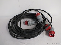 2x krachtstroom verlengkabel 10m 32 amp