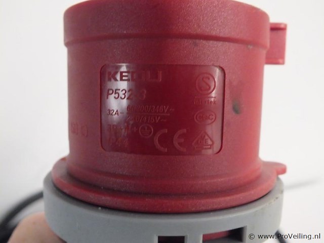 2x krachtstroom verlengkabel 10m 32 amp - afbeelding 2 van  2