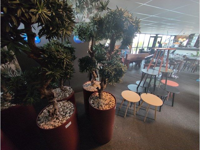 2x kunstboom in pot - afbeelding 4 van  5