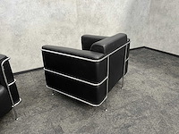 2x kunstlederen design lounge fauteuil - afbeelding 4 van  5
