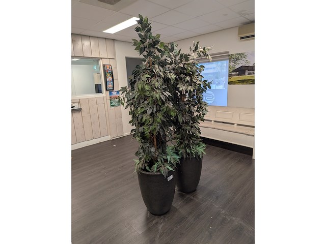 2x kunstplant in pot - afbeelding 2 van  8