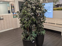 2x kunstplant in pot - afbeelding 2 van  8
