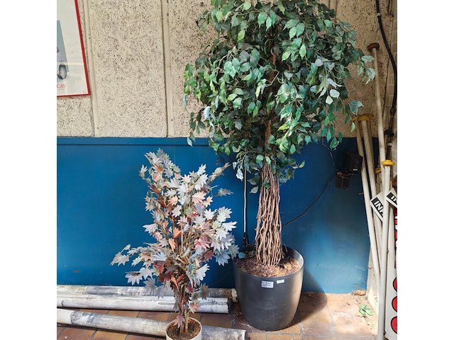 2x kunstplanten met pot - afbeelding 1 van  1