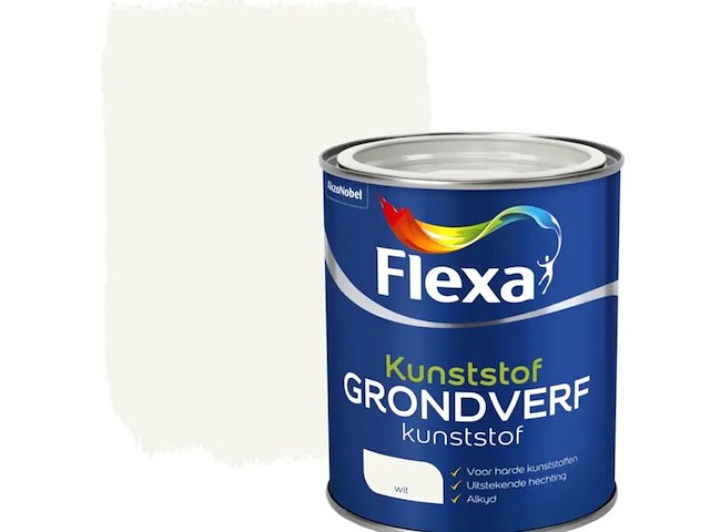 2x kunststof grondverf flexa, wit, 750 ml - afbeelding 1 van  2
