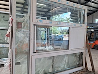 2x kunststof kozijn met glas antraciet - afbeelding 2 van  5