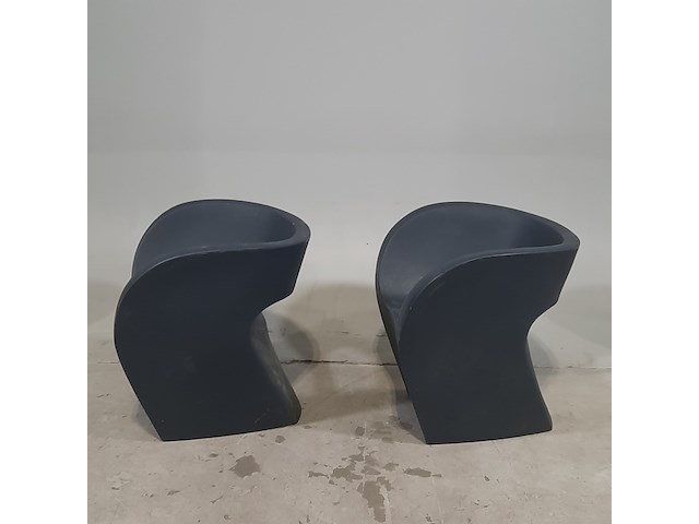 2x kunststof kuipstoel, mondoro, moroso, ron arad - afbeelding 4 van  7
