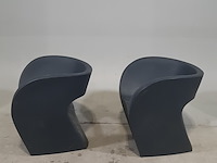 2x kunststof kuipstoel, mondoro, moroso, ron arad - afbeelding 4 van  7