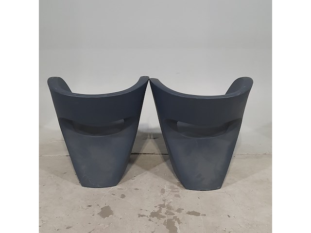2x kunststof kuipstoel, mondoro, moroso, ron arad - afbeelding 5 van  7
