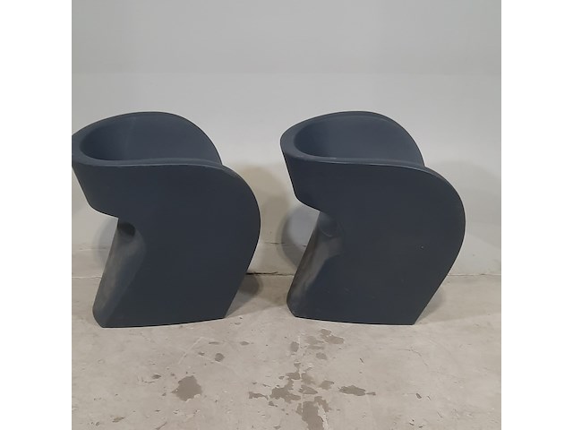 2x kunststof kuipstoel, mondoro, moroso, ron arad - afbeelding 6 van  7