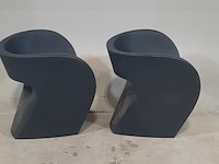 2x kunststof kuipstoel, mondoro, moroso, ron arad - afbeelding 6 van  7