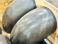 2x kunststof leidingcomponenten bocht, agru, zwart - afbeelding 1 van  5