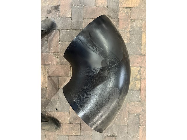 2x kunststof leidingcomponenten bocht, agru, zwart - afbeelding 2 van  5