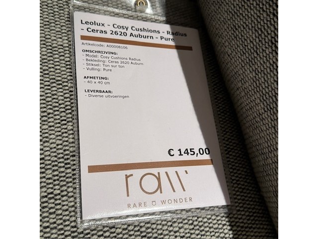 2x kussen leolux, cosy cushiom, eart&auburn - afbeelding 2 van  4