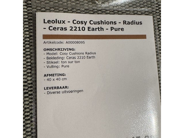 2x kussen leolux, cosy cushiom, eart&auburn - afbeelding 3 van  4
