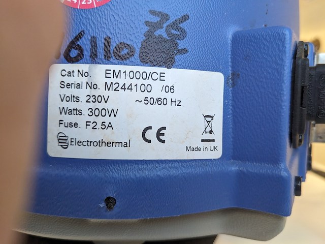 2x laboratorium kolf verwarmer, electrothermal, em1000ce, blauw - afbeelding 4 van  5