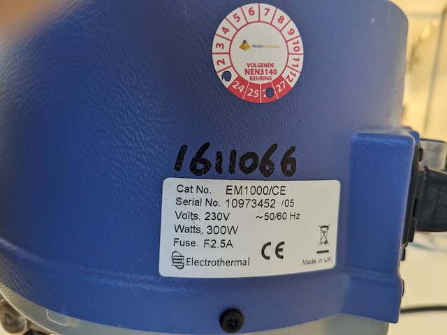 2x laboratorium kolf verwarmer, electrothermal, em1000ce, blauw - afbeelding 5 van  5