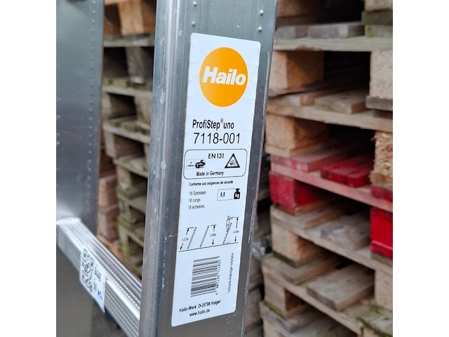 2x ladder, hailo, profistep uno 7118-001 - afbeelding 2 van  5