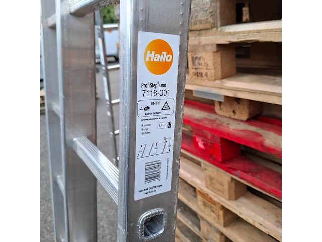 2x ladder, hailo, profistep uno 7118-001 - afbeelding 2 van  5