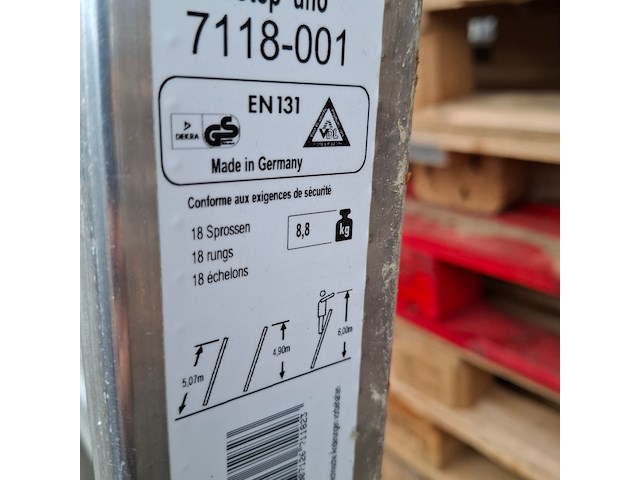 2x ladder, hailo, profistep uno 7118-001 - afbeelding 3 van  5