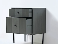 2x ladekast met 2 laden – 43 x 33 x 54.5 cm – hout – donkergrijs vidi, skaerm - afbeelding 3 van  6