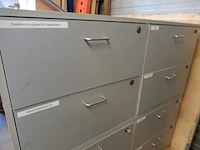 2x ladekast met 4 laden, grijs - afbeelding 2 van  4