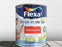 2x lak acryl hoogglan flexa, strak in de lak, wit, 500 ml - afbeelding 2 van  2