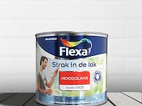 2x lak acryl hoogglans flexa, strak in de lak, wit, 500 ml