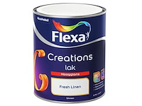 2x lak hoogglans flexa, creations, fresh linen, 750 ml - afbeelding 2 van  2