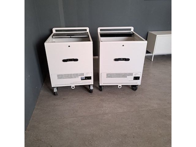 2x laptopkar leren, drg32h1, wit - afbeelding 1 van  5