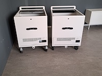 2x laptopkar leren, drg32h1, wit