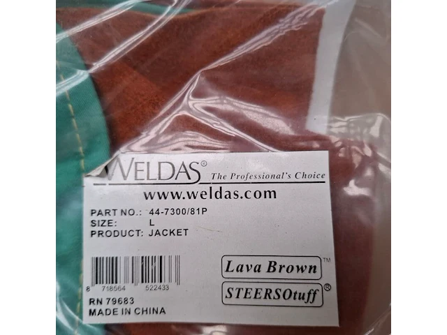 2x lasjacket, maat l weldas, jacket 44-7300/81p - afbeelding 3 van  6