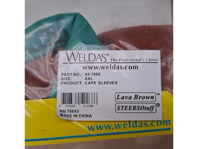 2x laslap/schouderstuk, maat l weldas, cape sleeves 44-7800 - afbeelding 4 van  4